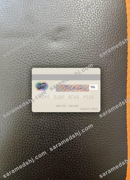 Iraq Rasheed Bank mastercard photolook back